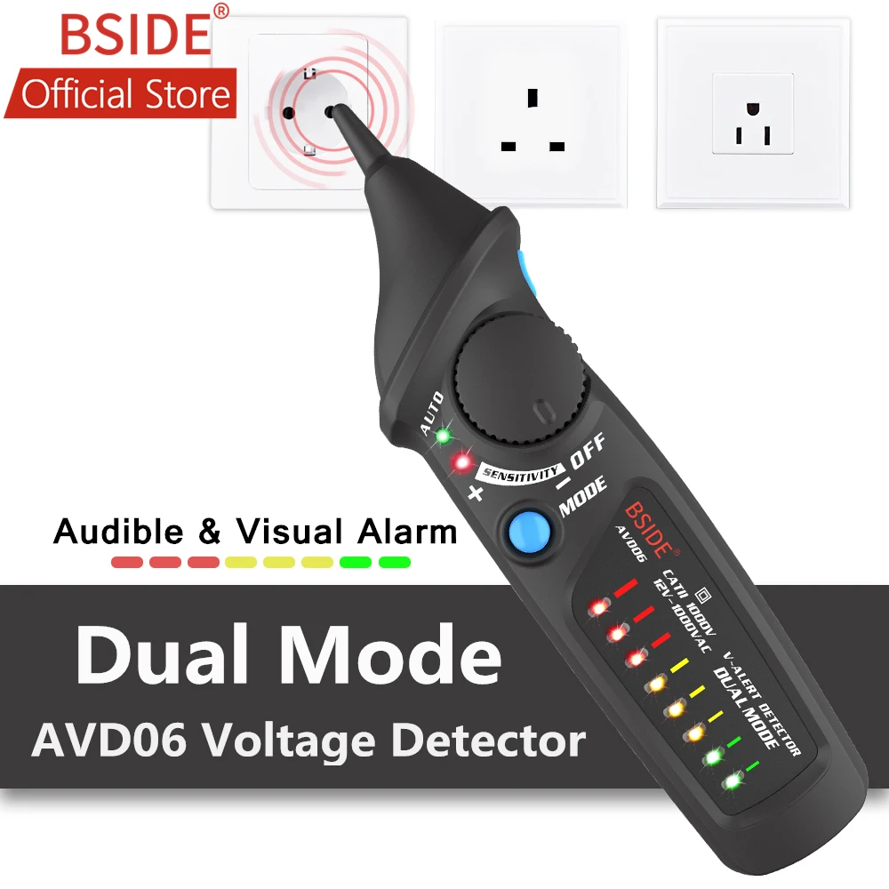 BSIDE AVD06X Detector de voltaje de modo dual punta de lápiz de punta 