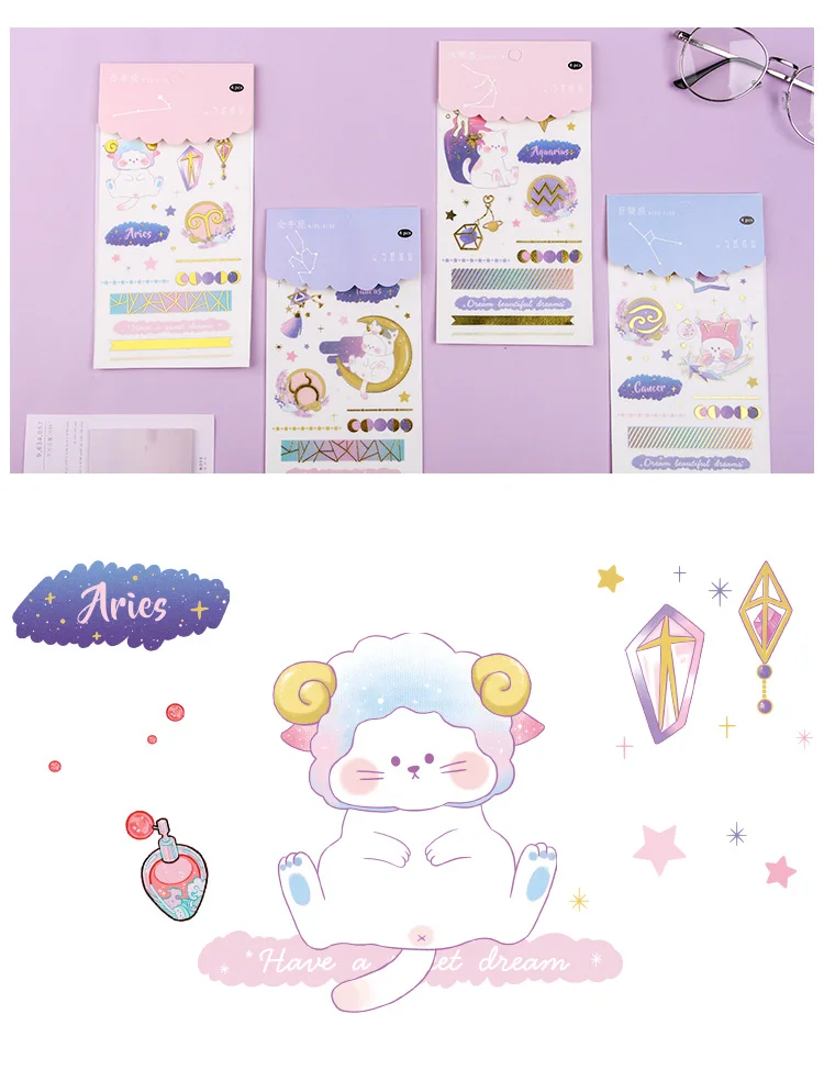 AngelHere Store Kawaii стикер 12 Созвездие серии наклейки для скрапбукинга DIY декоративные наклейки, Канцтовары для школы