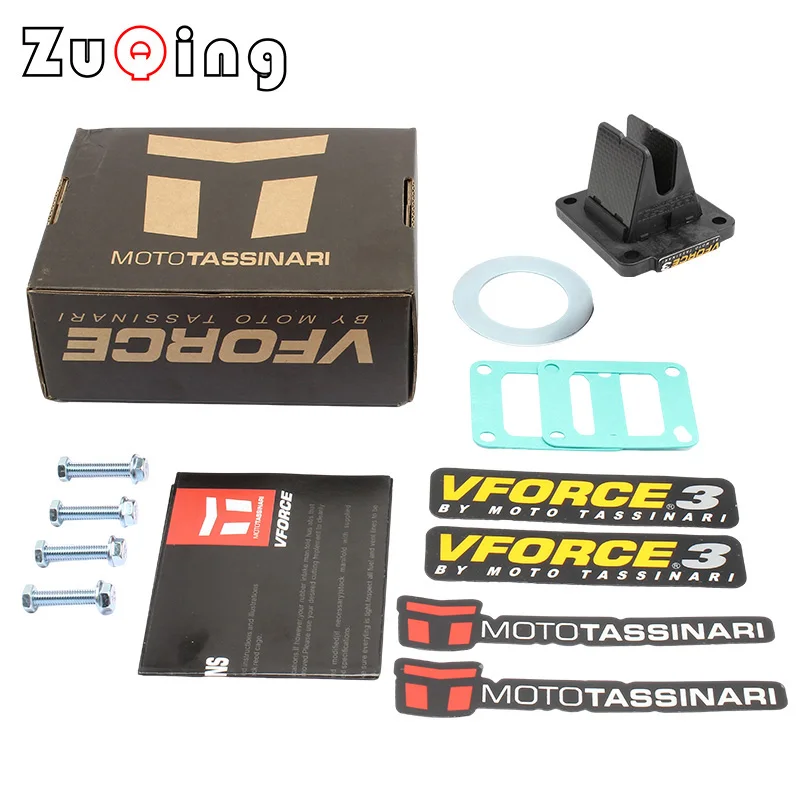 V384A Motorcycle Carbon Fiber V-FORCE VFORCE 3 Reed Valve Cage Force Fit For Suzuki RM100 for Kawasaki KX80 KX85 KX10
