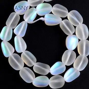 

Natural Irregular Matte White Frosted Austrian Crystal Beads For Jewelry Making DIY Necklace Bracelet 9*13mm Spacer Beads 15"