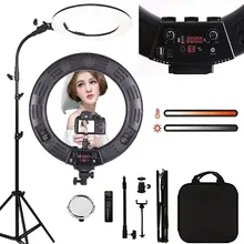 18 In Ring Light LED Video Light Dimmable 3000-6000K Photography Lamp With Tripod Beauty Light Studio Photo Lamp For Makeup