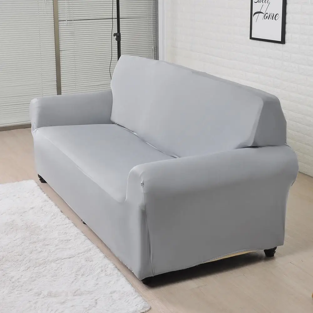 Solid Color Sofa Cover Big Elasticity Stretch Couch Cover Loveseat Sofa Corner Sofa Towel Furniture Cover