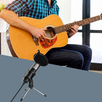 

Professional Condenser Microphone Studio Recording USB Microphone Karaoke Mic with Stand for Computer Laptop PC