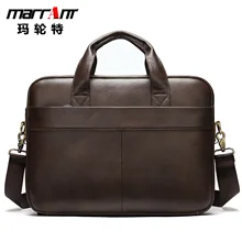 New Business Men's Briefcase Genuine Leather Vintage First Layer Cowhide Computer Handbag Business Trip Briefcase