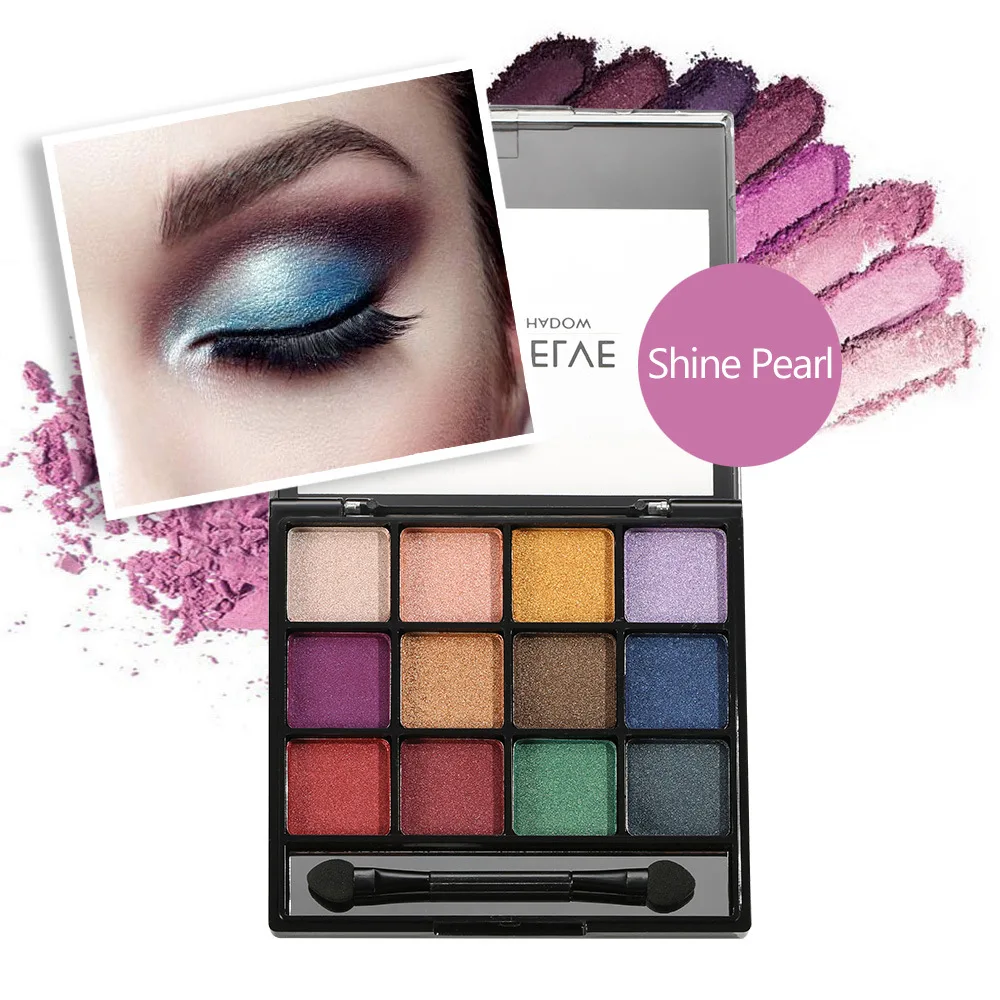 

12 Colors Matte Eyeshadow Palette Waterproof Shimmer Eye Shadow Pallete Professional Makeup Pallete Glitter Eyeshadow Pigment