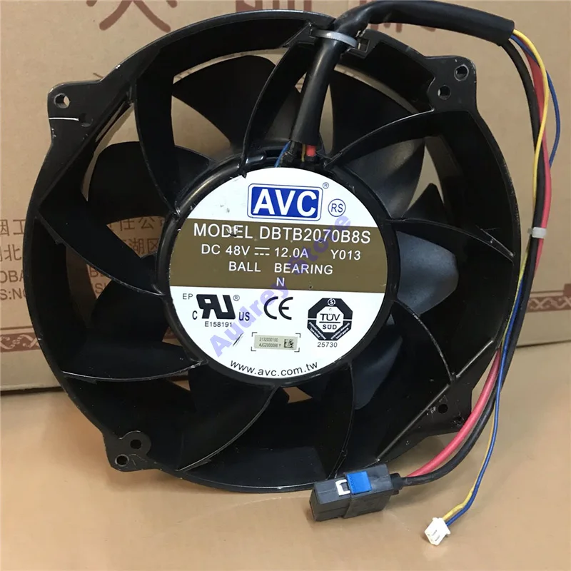Оригинальный AVC 20 см 20070 DC48V 12.0A двойной шариковый подшипник алюминиевая рама