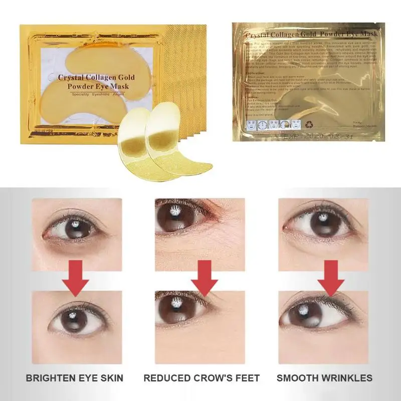 

24K Collagen Eye Mask Face Anti Wrinkle Gel Sleep Gold Mask Remove Dark Circles Moisturizing Eye Mask Eye Care