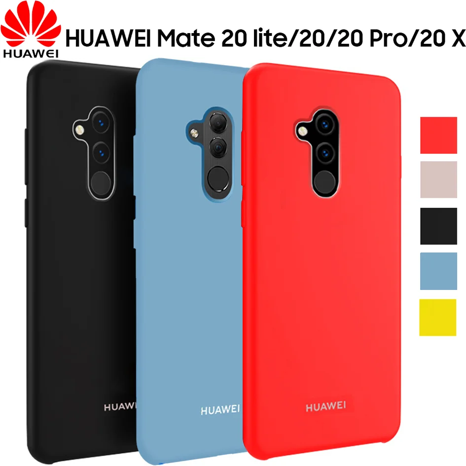 

For Huawei Mate 20 Lite Case For Huawei Mate 20 Pro 20X X Soft Liquid Silicone Back Case P Smart Z Plus 2019 Shockproof Case