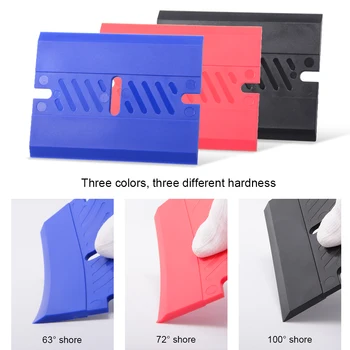 

FOSHIO Plastic Double Edge Squeegee Blade Carbon Fiber Film Glue Sticker Bubble Remover Auto Window Tint Cleaning Razor Scraper