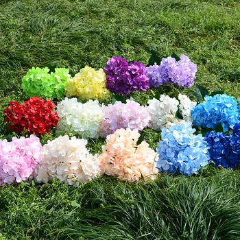 

Coarse Cotton Cloth 7 Head Hydrangea Model Bouquet Celebration Bundled Flower Wedding Decoration Artificial Flower Hydrangea