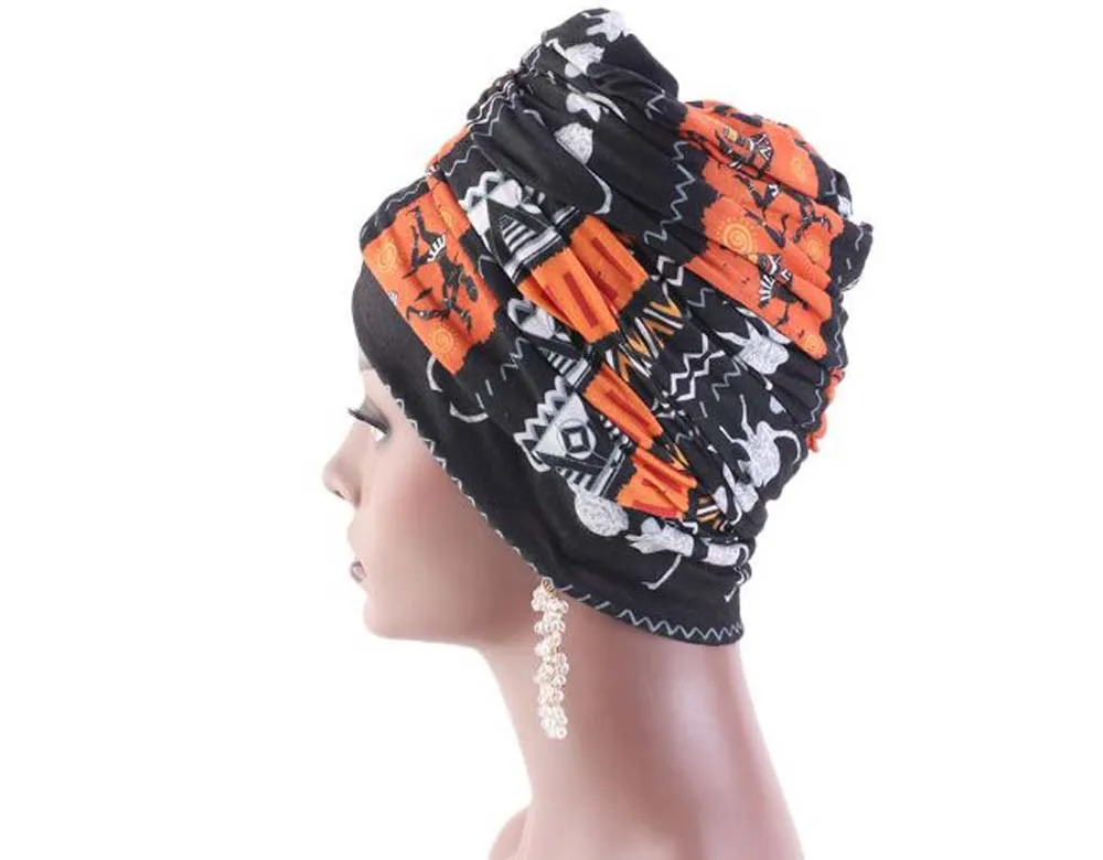XEONGKVI KAfrica Национальный длинный хвост Skullies Beanies весна осень Индия тюрбан хлопковые шапки для женщин помпон зимняя вязаная шапочка
