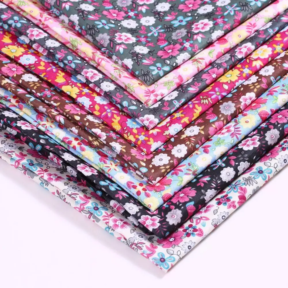 

Fashion Polyester Fabric For DIY Mouth Masks Colorful Flower For Women Sewing Dress Scarf Handmade Crafts 150cm x 100cm, 1 M
