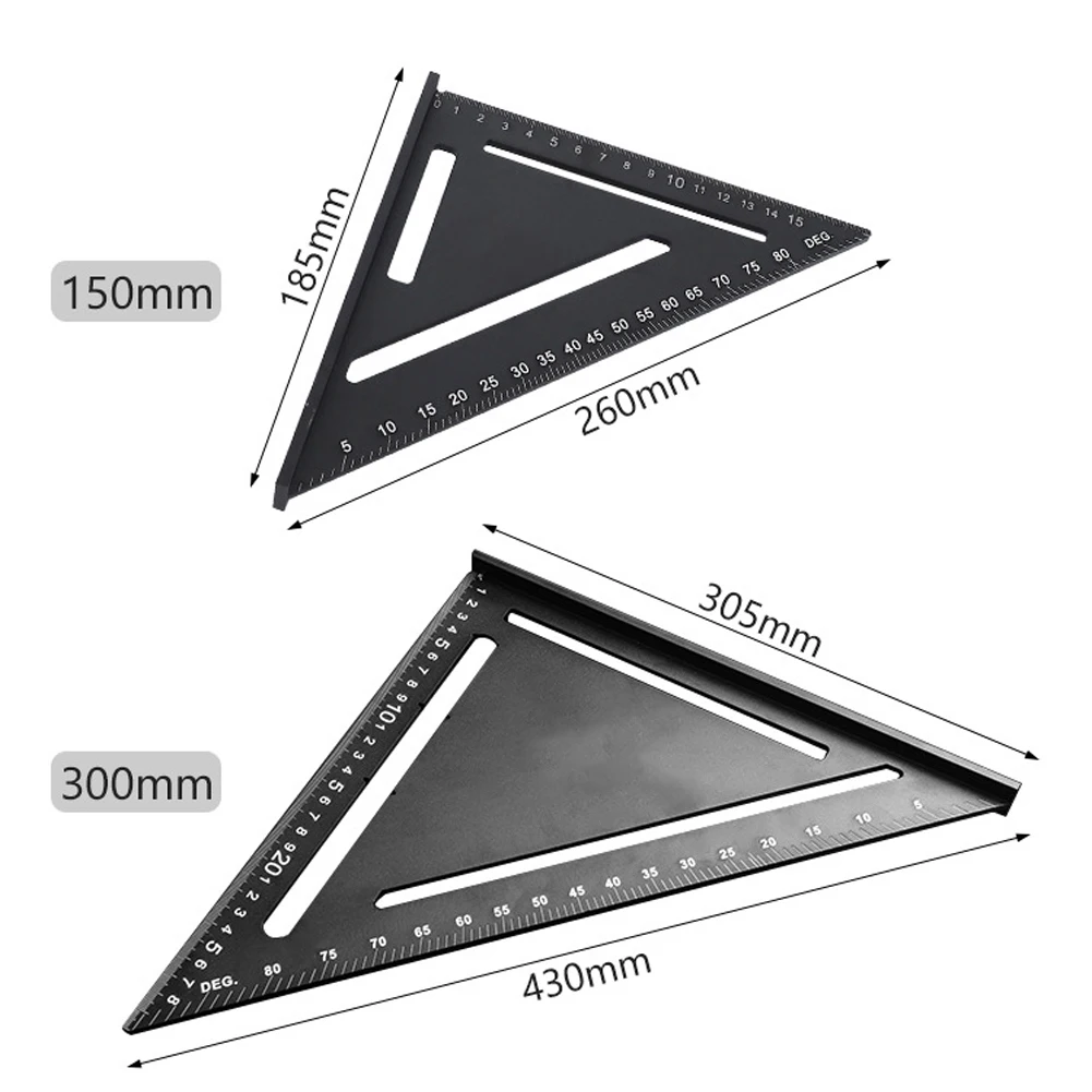 150 мм алюминиевый сплав треугольный транспортир с линейкой для DIY деревообрабатывающий инструмент для измерения быстрого чтения квадратной раскладки