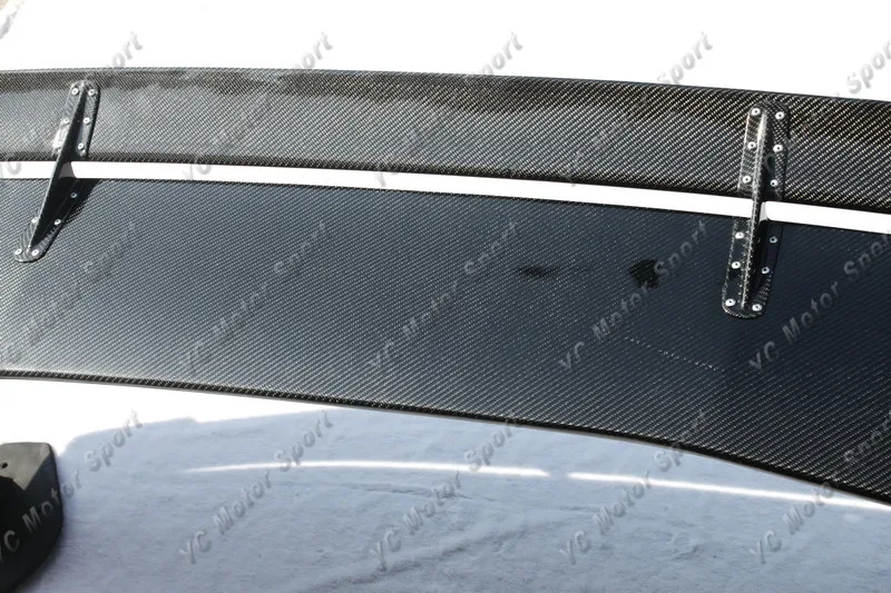 2001-2007 Mitsubishi Evolution 7-9 Voltex Type5 Style Trunk Spoiler GT Wing 1700mm CF with 39mm Aluminum Stands (6)
