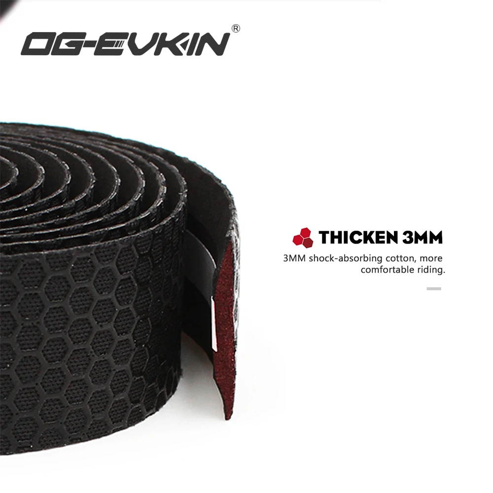 OG-EVKIN BT-002 Handlebar Tape Road Bar Tape Polyurethane/EVA Anti-Vibratio Cycling Bicycle Bike Accessories With 2 Bar Plug