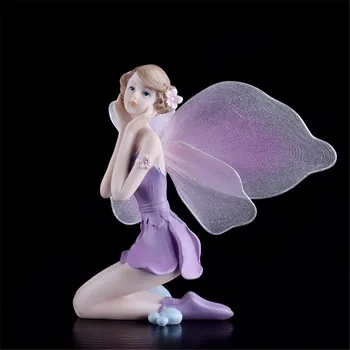 

European Resin Angel Flower Fairy Creative Birthday Gift Decor Home Bedroom Living Room Decoration Accessories Resin Charms