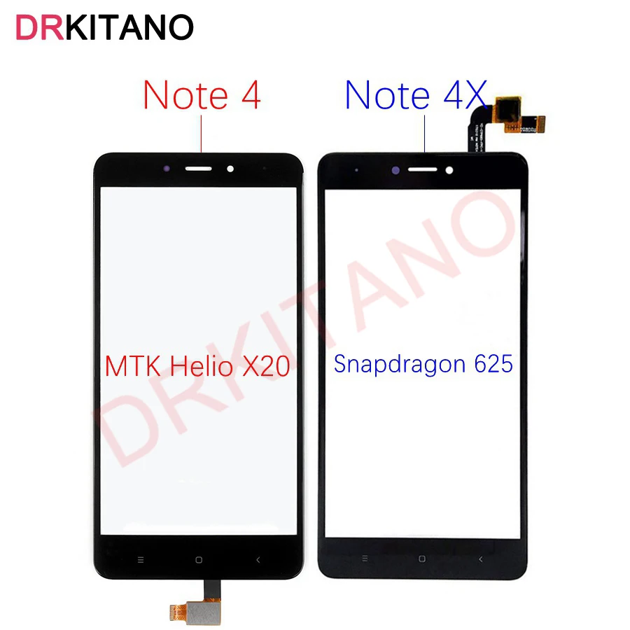Для Xiaomi Redmi Note4 сенсорный экран дигитайзер Передняя стеклянная панель для Xiaomi Redmi Note4 MTK сенсорный экран Note 4 Pro сенсорный экран