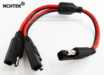 

NCHTEK 14AWG 1 to 2 SAE Power Extension Cable Adapter Connector 2Pin Quick Connect Disconnect Plug 30CM/Free Shipping/10PCS