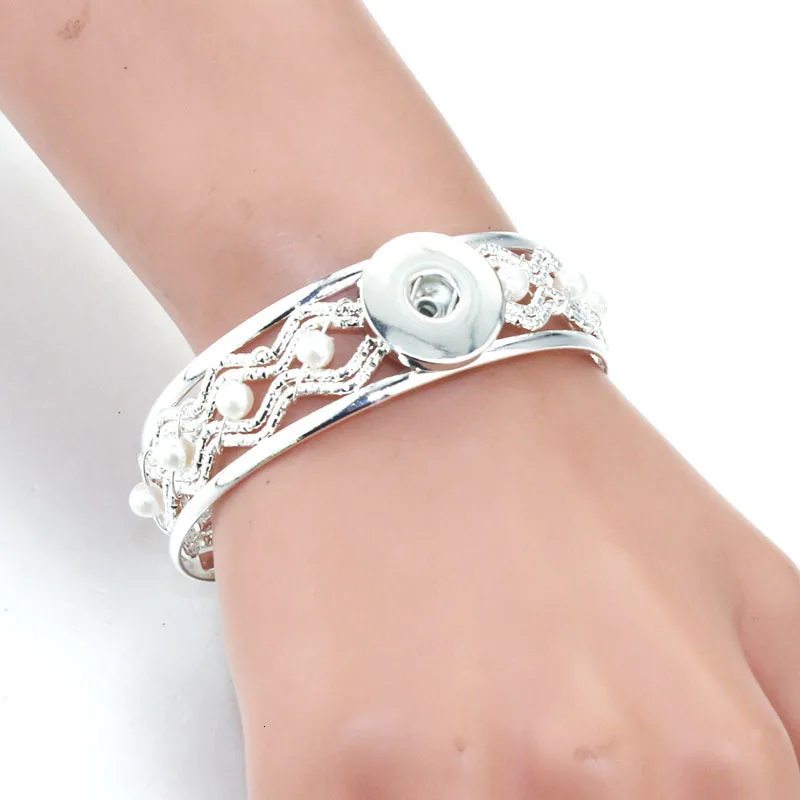 18 мм, 12 мм, ювелирный женский металлический браслет на кнопке, эластичный браслет, ретро Подвески серебряного цвета, браслеты на запястье, ювелирное изделие 8502
