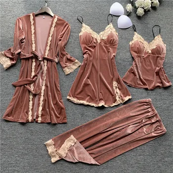 

Winter Pajamas Women Silk Set