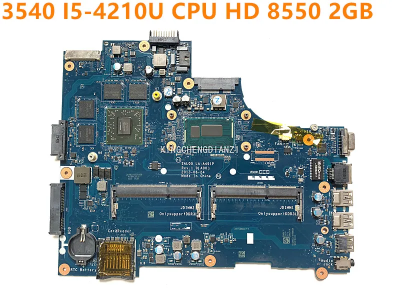 Для DELL Dell Latitude 15 3540 Материнская плата ноутбука CN-08MDVW 8MDVW ZAL00 LA-A491P I5-4210U CPU HD 8550 2 ГБ 100%