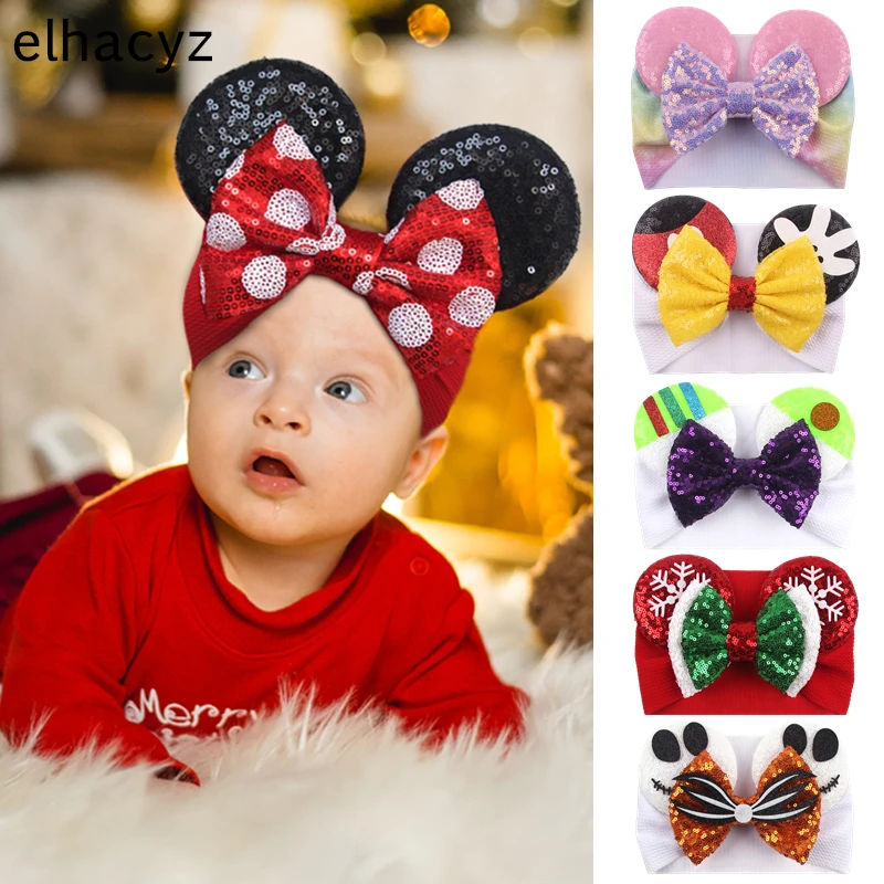 Diadema con lentejuelas de 5 pulgadas para niña y niño turbante clá Diadema con lentejuelas de 5 pulgadas para niña y niño turbante clá