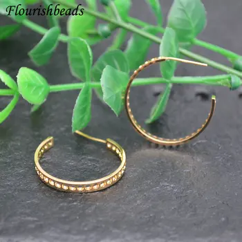 

Real Gold Plated Hoops Earrings Pierced Round Ear Hoops Anti-rust Earrings Hooks for Chic DIY Jewelry Making Supplies