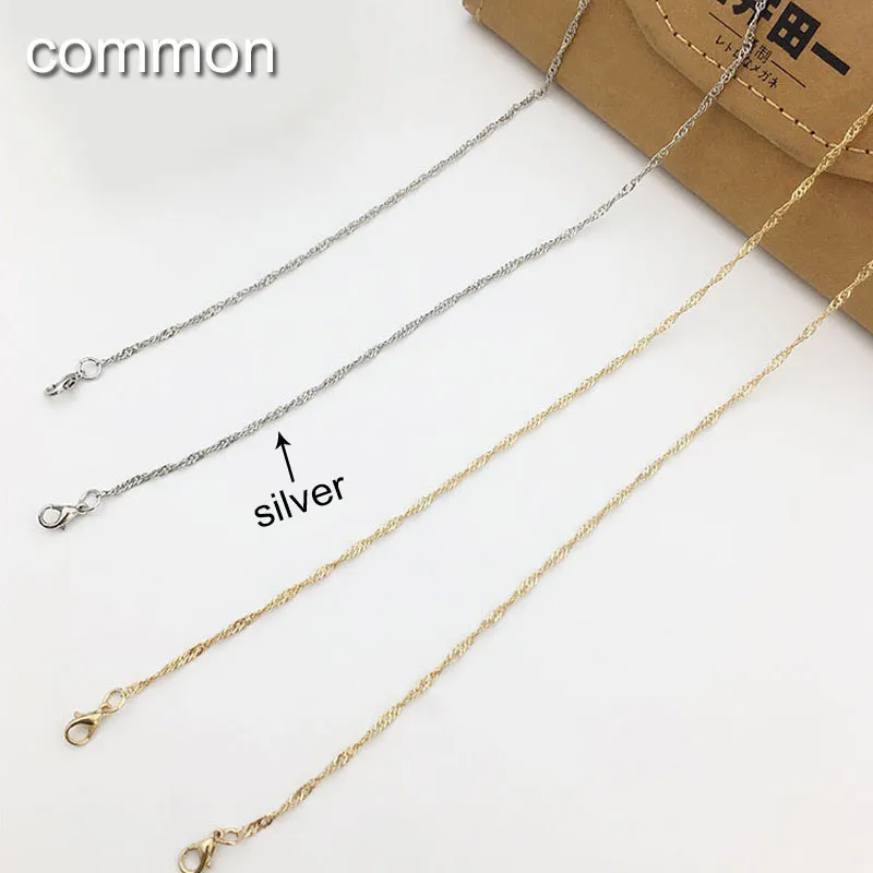 common silver 1 шт., модная шикарная цепочка для чтения, золотой, серебряный металлический шнурок для очков, держатель для очков, ремни, цепочка для очков, женские и мужские солнцезащитные очки, цепочки - Цвет: common silver
