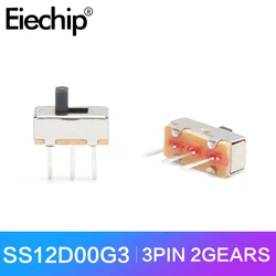 Mini interrupteur marche/arrêt, 3 broches, 1 p2p, 3MM, 20 pièces/lot, pour petit bricolage 