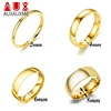 Auxauxme Fashion Simple Smooth 2/4/6/8mm Women Men Finger Rings Stainless Steel for Lovers Wedding Anniversary Jewelry Gifts 1
