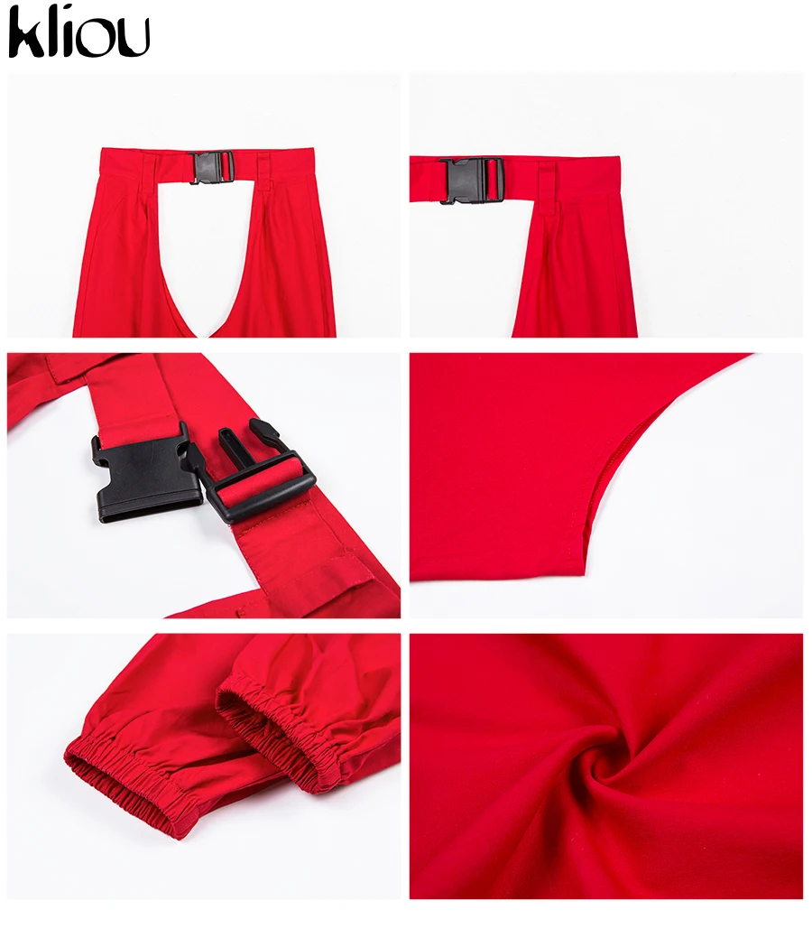 Weirdgirl/однотонные красные брюки длиной до щиколотки с пуговицами и высокой талией, вязаные свободные женские сексуальные брюки с вырезами на пуговицах