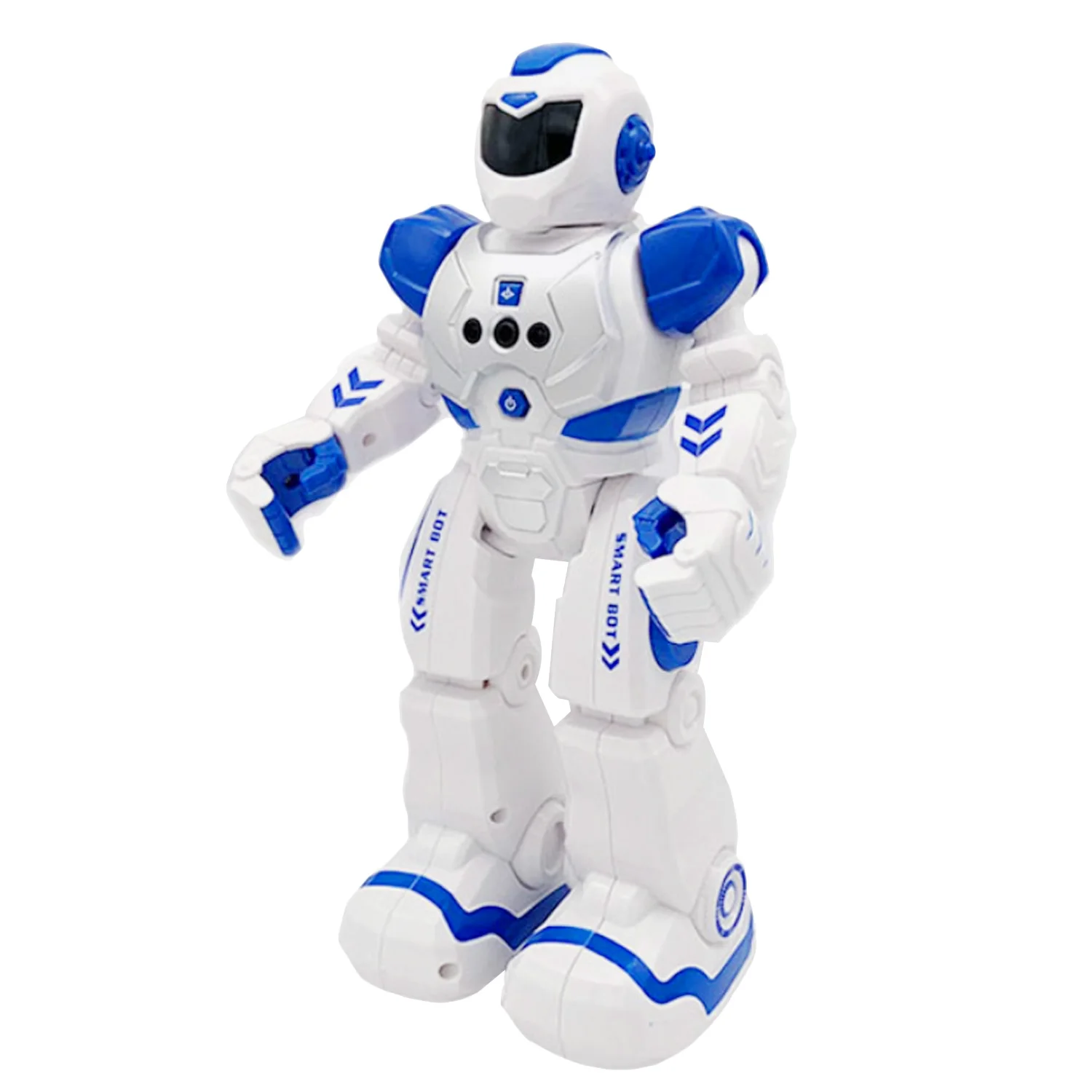Blue Интеллектуальная игрушка-робот RC управление датчиком жестов дисплей действия пение танцы usb-зарядка дети подарок на день рождения - Цвет: Blue