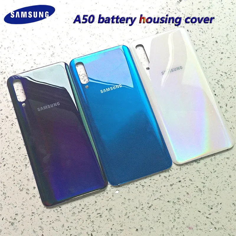 

Original Samsung Galaxy A50 a 50 A505 A505F SM-A505F mobile phone cover plastic battery housing cover for A 50 real back case