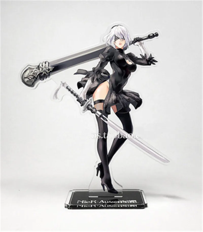 Аниме мультфильм игровой НИР: Automata jorha 2B A2 9S Adam Eve Devola Popola акриловая фигурка подарок Хэллоуин косплей кулон Рождество - Цвет: F