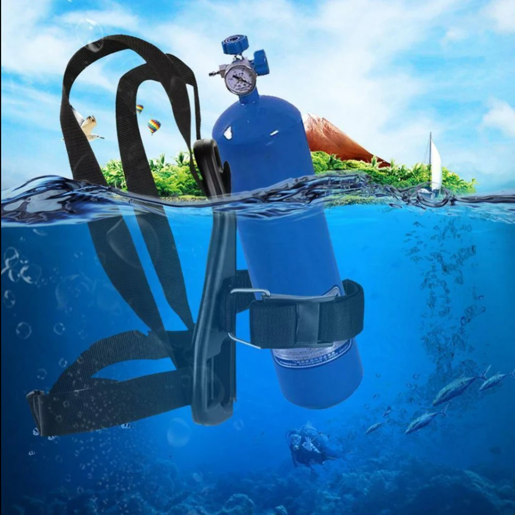 

Standard Single Tank Back Pack Strap Holder for Scuba Diving, Snorkeling, Freediving, Spearfishing and more