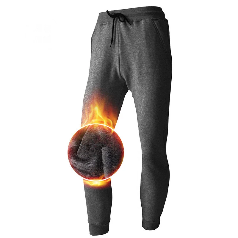 New Mens Joggers Winter Thick Fleece Sweatpants Men Fitness Pants velvet cotton men joggers casual pants Loose warm Trouser - Цвет: Темно-серый