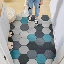 Custom Pattern Freely Cuttable Doormat Carpet Hallway Porch Indoor Floor Printed PVC Mat Carpet Waterproof Non-slip Home Doormat