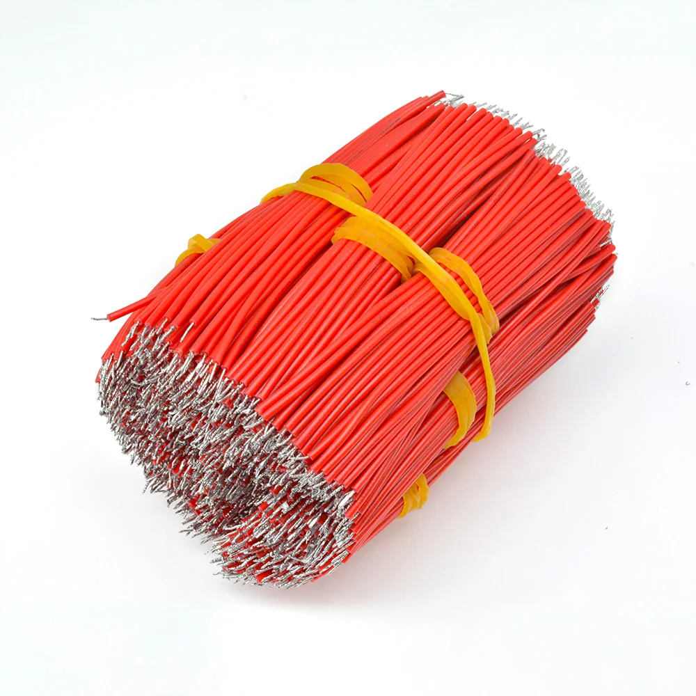 100 шт. UL1007 провод 24AWG 1,4 мм ПВХ электронный 8 см/10 см/15 см/20 см кабель UL сертификация многофункциональные инструменты линия 300 в - Цвет: Красный
