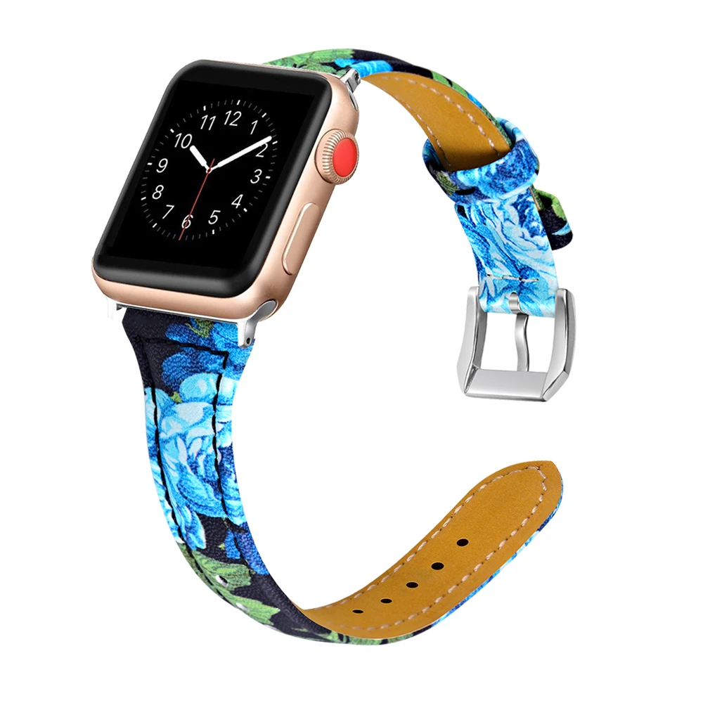 J Joyozy высокое качество Бизнес ремешок для наручных часов для apple Watch Series 5/4/3/2/1 классический кожаный чехол для apple watch 38mm 40 мм 42 44 мм - Цвет ремешка: J