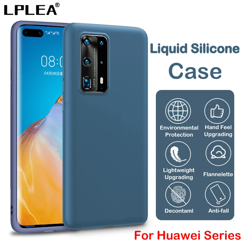 Жидкий силиконовый чехол на для Huawei хуавей P30 Lite с полной защитой P20 P Smart 2019 P40