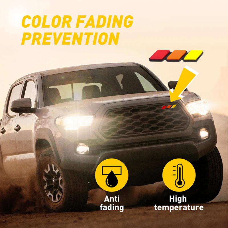 Высококачественный акриловый значок 3 цветов для Toyota Tacoma 4Runner Tundra эмблема