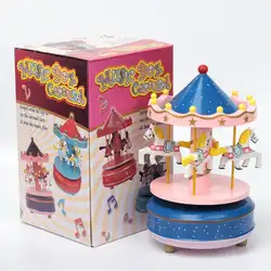 Музыкальная шкатулка игрушки карусель деревянная музыкальная шкатулка домашние рукодельные украшения Подарочные игрушки для детей