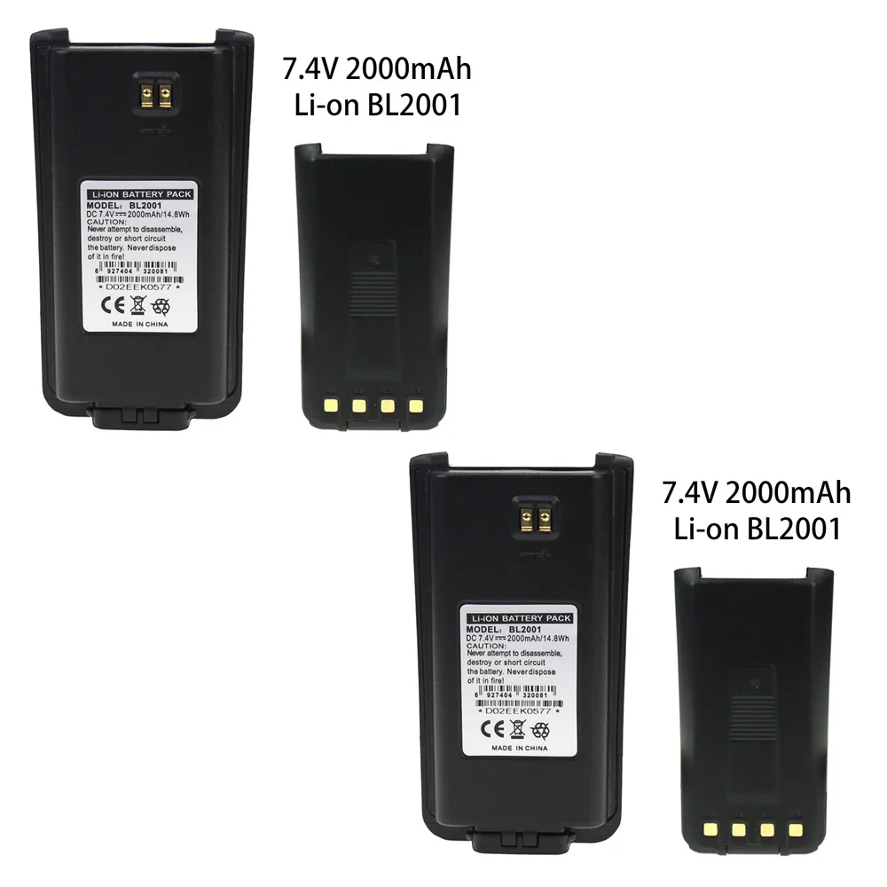 

2X Replacement for BL2001 2000mAh Extended Battery for Hytera HYT Radio TC-610 TC-610P TC-618 TC-620 TC-626 Walkie Talkie