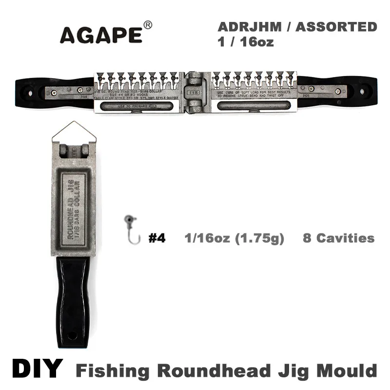 Рыболовная форма Agape сделай сам с круглой головкой ADRJHM/смешанный комбинированный