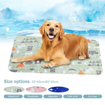 

Cooling Pet Dog Mat Ice Pad Dog Sleeping Mats For Dogs Cats Pet Kennel Top Quality Cool Cold Silk Bed For Dog 2020 Summer #2