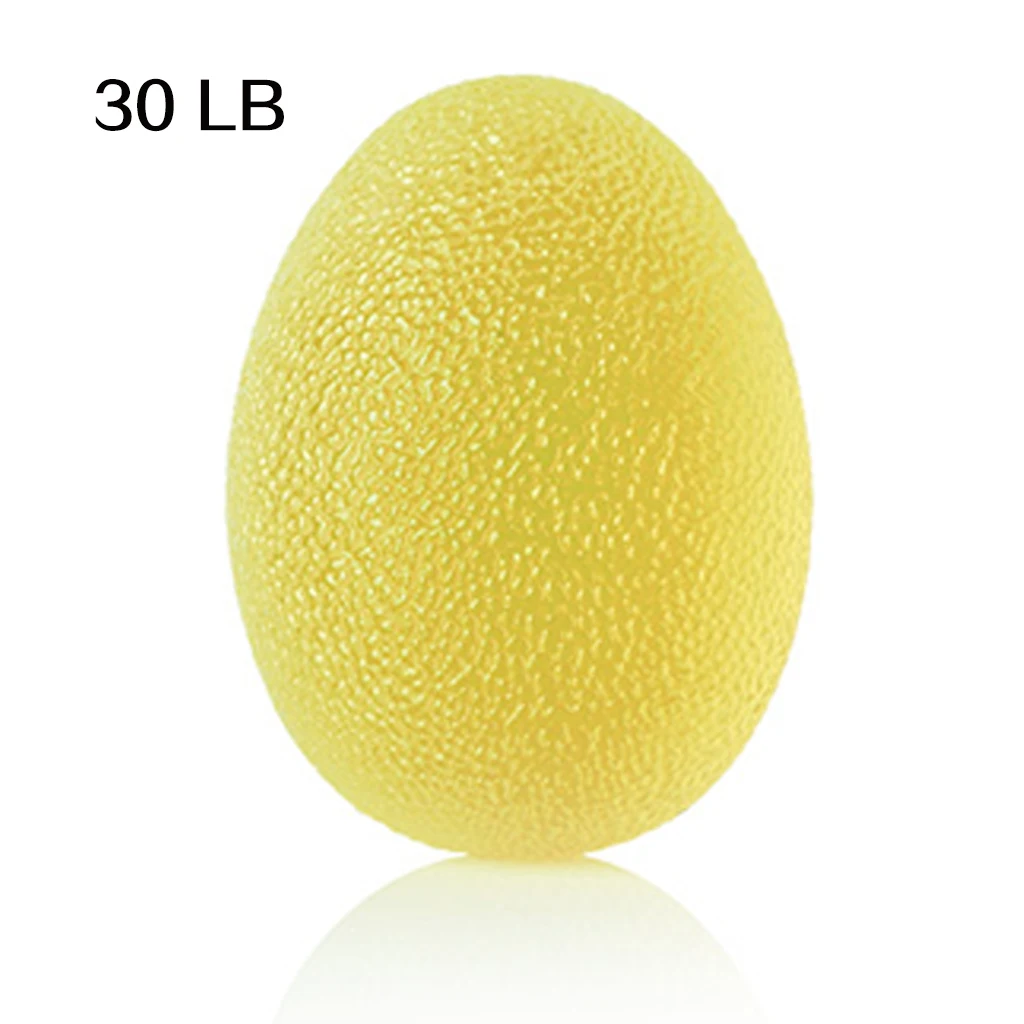 WorthWhile силикагель шар для кистей рук яйцо Мужчины Женщины Тренажерный Зал Фитнес палец тяжелый тренажер Сила восстановления мышц захват тренажер - Цвет: 30LBS Yellow Egg
