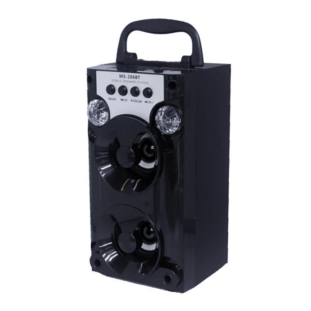 

MS-206BT Portable Support TF Card Bluetooth Speaker Wireless Music Player Aux Support FM Radio Outdoor