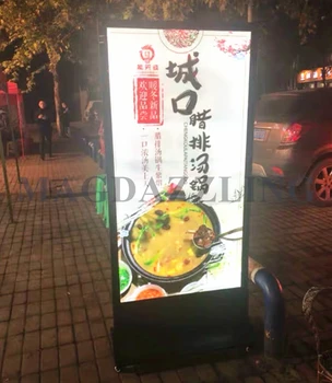 

Double Side Movable Magnetic Aluminum Frame LED Illuminated Menu Boards 50x100CM LED Lightbox for Restaurant/Hotle/Pizza Shop