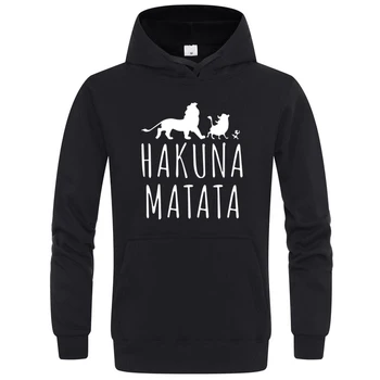 

HAKUNA MATATA 2020 Men Hoodie Sweatshirt Funny Streetwear Hoodies Sweatshirts Autumn Winter Fleece Men's Harajuku Sportswear