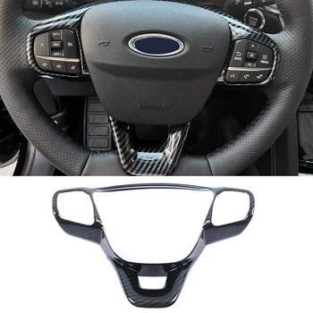 

Car Styling ABS Interior Front Steering Wheel Cover Trim for Ford Kuga Escape 2020 2021 accessories